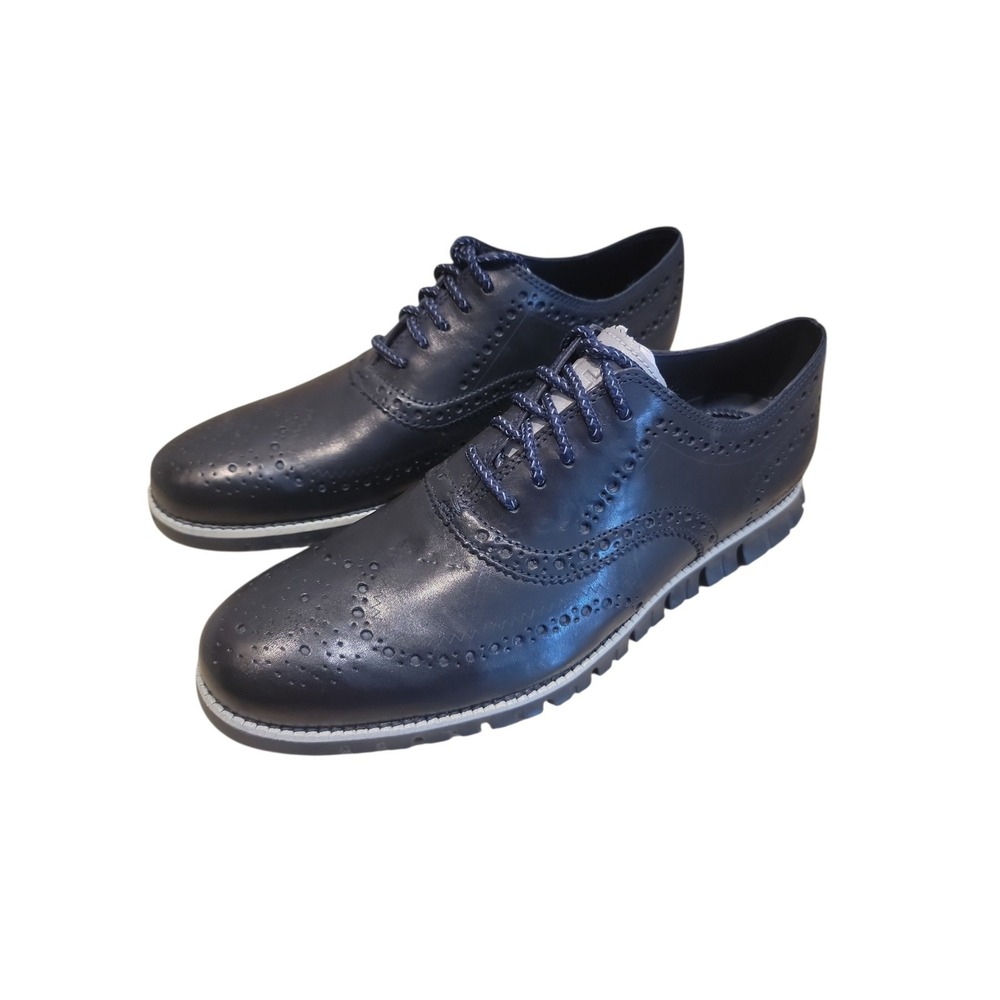 Cole Haan Men's ZERØGRAND Remastered Wingtip Oxfords Navy Style C31920 New